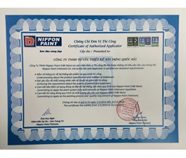 CHỨNG CHỈ ĐƠN VỊ THI CÔNG SƠN NIPPON.